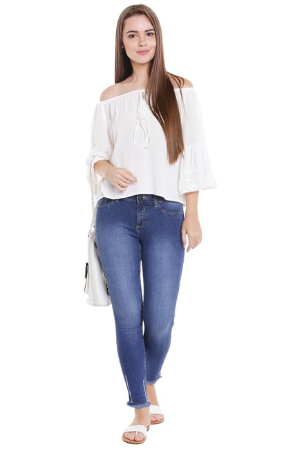 Globus Ivory Polyester Top Globus Ivory Polyester Top
