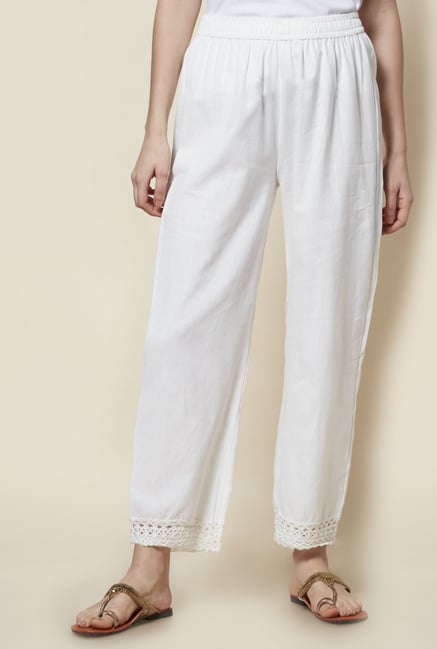 Zudio Off White Palazzos Zudio Off White Palazzos