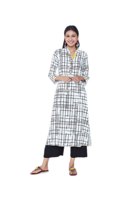 Global Desi White Printed Kurta Global Desi White Printed Kurta