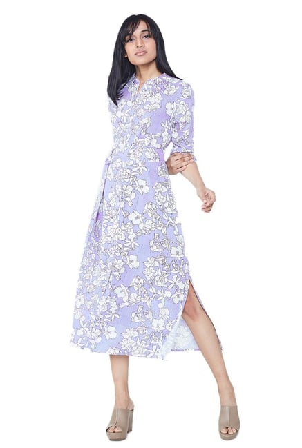 AND Lavender Floral Print Midi Dress AND Lavender Floral Print Midi Dress