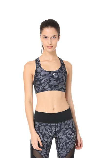Puma Black Printed PWRSHAPE Forever Sports Bra Puma Black Printed PWRSHAPE Forever Sports Bra