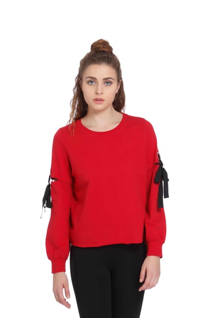 Only Red Full Sleeves Sweatshirt Only Red Full Sleeves Sweatshirt