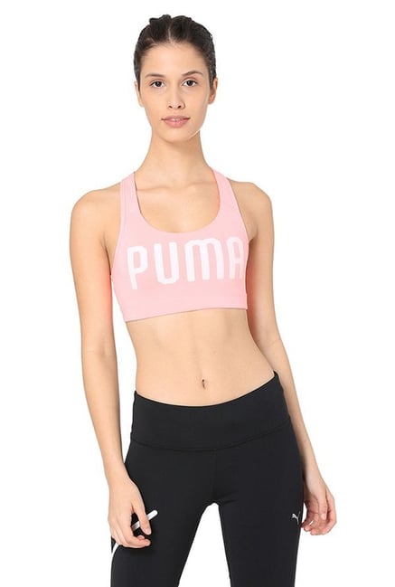 Puma Peach Printed PWRSHAPE Forever Sports Bra Puma Peach Printed PWRSHAPE Forever Sports Bra