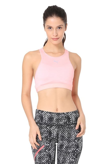 Puma Peach Polyester PWRUN FAST Sports Bra Puma Peach Polyester PWRUN FAST Sports Bra