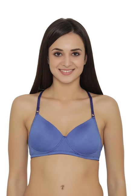 Clovia Blue Non Wired Padded T-Shirt Bra Clovia Blue Non Wired Padded T-Shirt Bra
