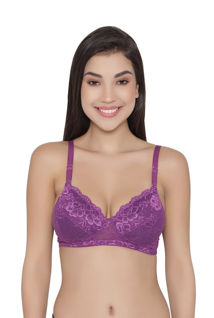 Clovia Purple Non Wired Padded Seamless Bra Clovia Purple Non Wired Padded Seamless Bra