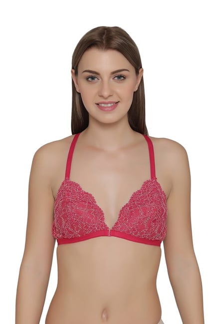Clovia Pink Non Wired Non Padded Bralette Clovia Pink Non Wired Non Padded Bralette