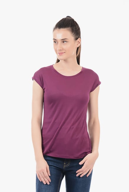 Pepe Jeans Maroon Round Neck T-Shirt Pepe Jeans Maroon Round Neck T-Shirt
