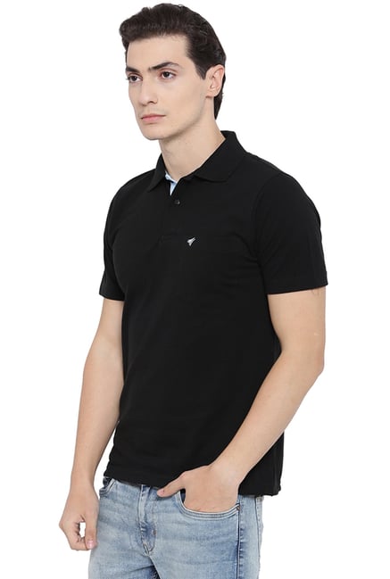 Neva Black Regular Fit Half Sleeves T-Shirt Neva Black Regular Fit Half Sleeves T-Shirt