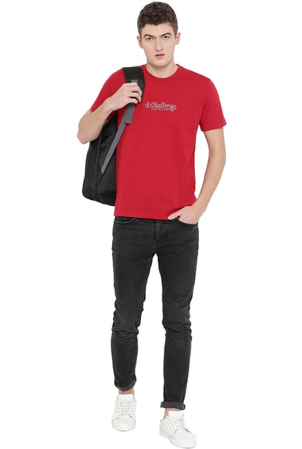 Neva Red & Black Cotton T-Shirt (Pack Of 2) Neva Red & Black Cotton T-Shirt (Pack Of 2)