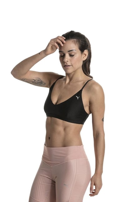 Puma Black Stripes Sports Bra Puma Black Stripes Sports Bra