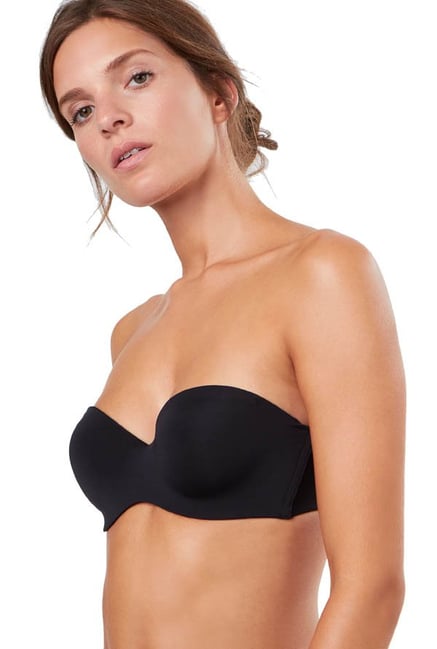 ETAM Paris Black Pure Fit Non-Wired Padded Bandeau Bra ETAM Paris Black Pure Fit Non-Wired Padded Bandeau Bra