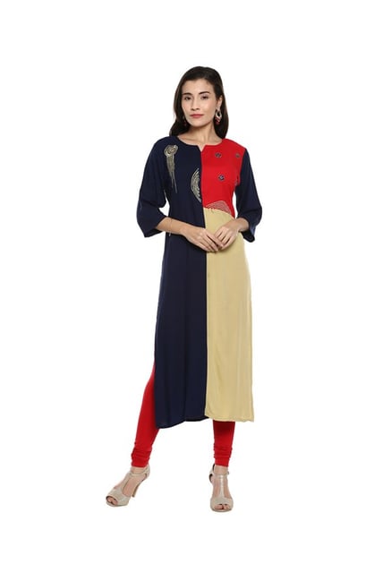 Soch Multicolor Embroidered Cotton Kurta Soch Multicolor Embroidered Cotton Kurta