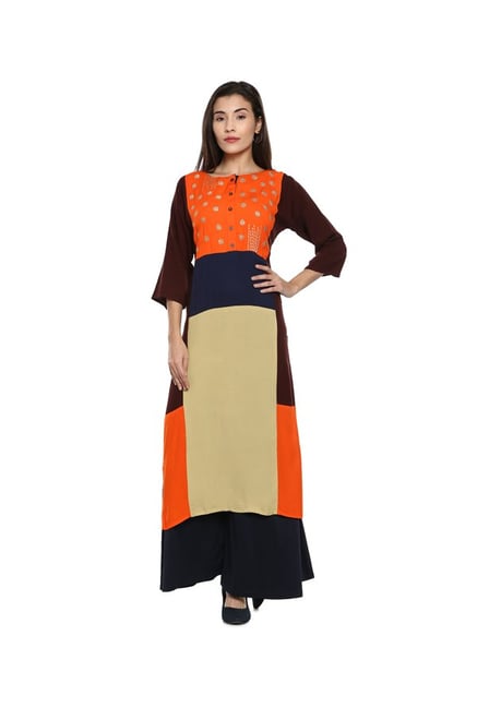 Soch Multicolor Embroidered Cotton Kurta Soch Multicolor Embroidered Cotton Kurta