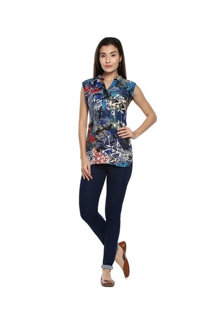 Soch Blue Printed Tunic Soch Blue Printed Tunic