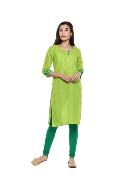 Soch Green Textured Cotton Kurta Soch Green Textured Cotton Kurta