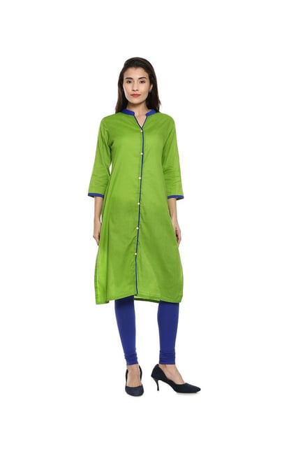 Soch Green Regular Fit Cotton Kurta Soch Green Regular Fit Cotton Kurta
