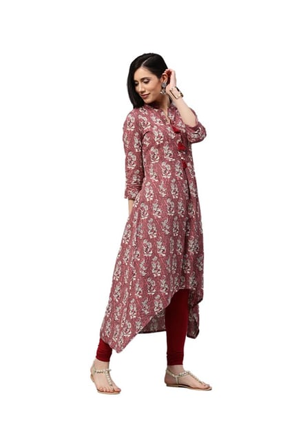 Jaipur Kurti Pink Printed Cotton Kurta Jaipur Kurti Pink Printed Cotton Kurta