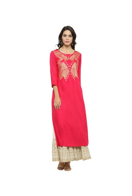 Varanga Fuchsia Printed Kurta Varanga Fuchsia Printed Kurta