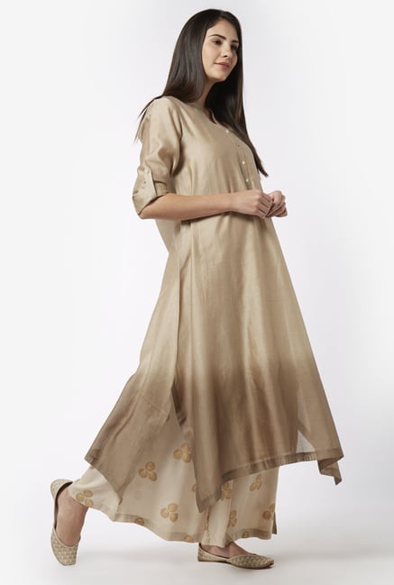 Zuba by Westside Beige Kurta with Chemise Zuba by Westside Beige Kurta with Chemise