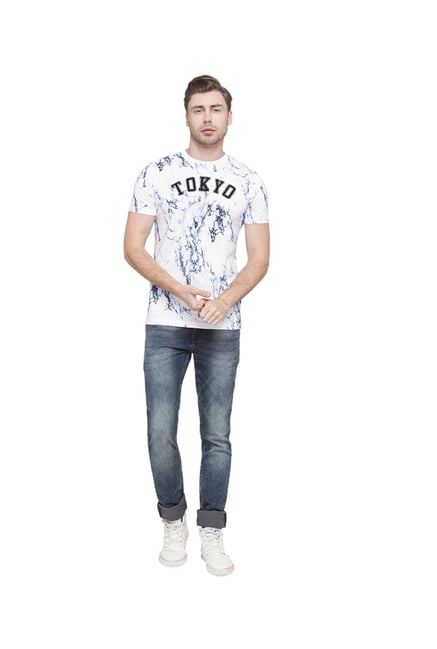 Globus White Printed T-Shirt Globus White Printed T-Shirt