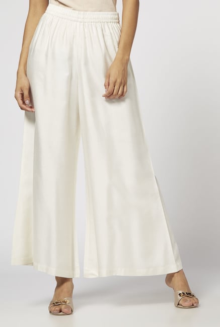 Zuba by Westside Off White Palazzos Zuba by Westside Off White Palazzos