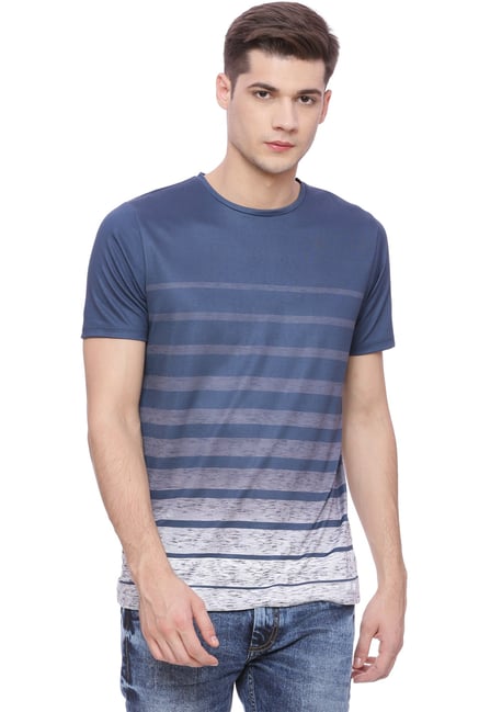 Basics Steel Blue Slim Fit Crew Neck T-Shirt Basics Steel Blue Slim Fit Crew Neck T-Shirt