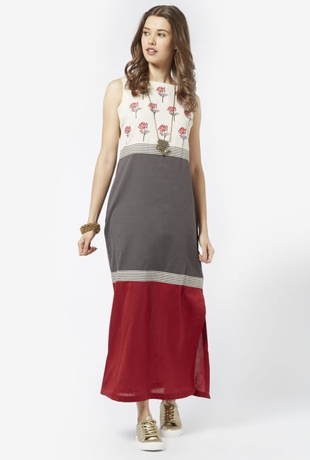 Bombay Paisley by Westside Off White Maxi Dress Bombay Paisley by Westside Off White Maxi Dress