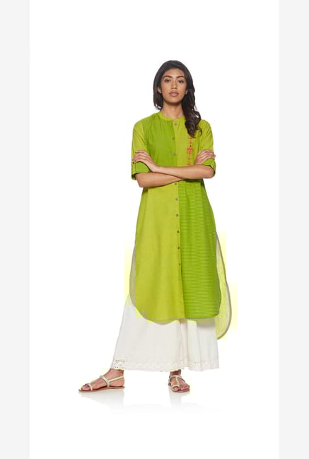 Utsa by Westside Lime Striped Kurta Utsa by Westside Lime Striped Kurta