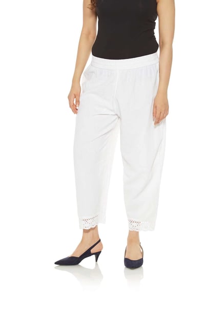 Diza curve by Westside White Palazzos Diza curve by Westside White Palazzos