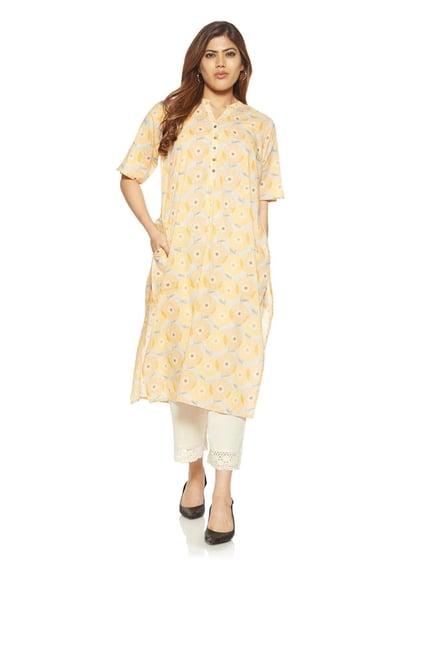 Diza curve by Westside Yellow Marigold Print Kurta Diza curve by Westside Yellow Marigold Print Kurta