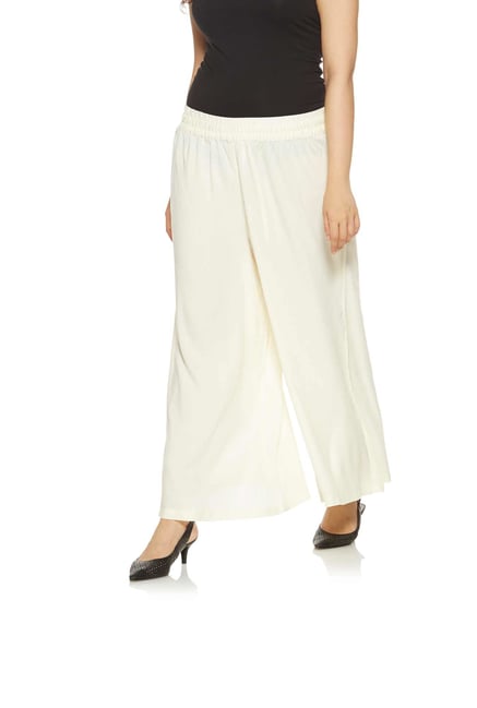 Diza curve by Westside Off White Palazzos Diza curve by Westside Off White Palazzos