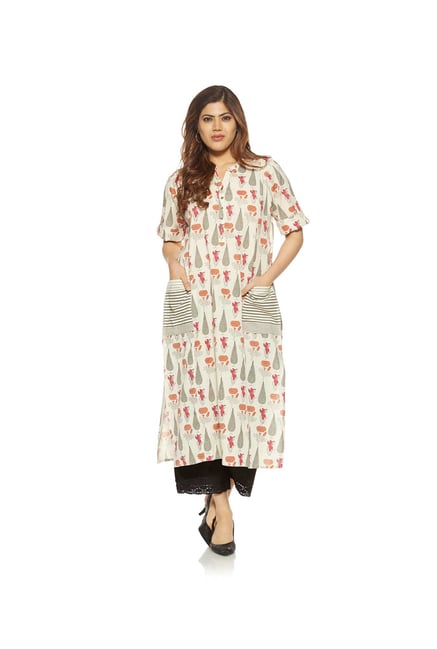 Diza curve by Westside Pink Floral Print Kurta Diza curve by Westside Pink Floral Print Kurta