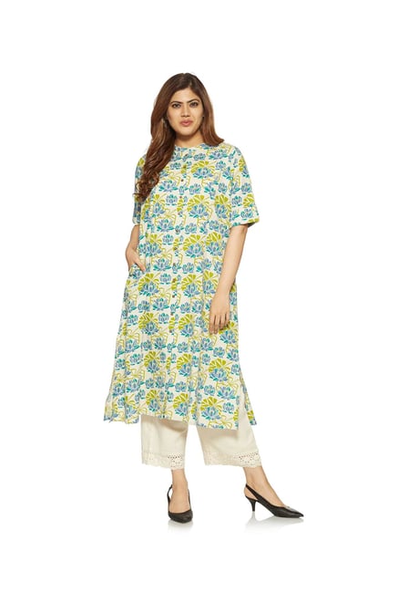 Diza curve by Westside Lime Green Kurta Diza curve by Westside Lime Green Kurta