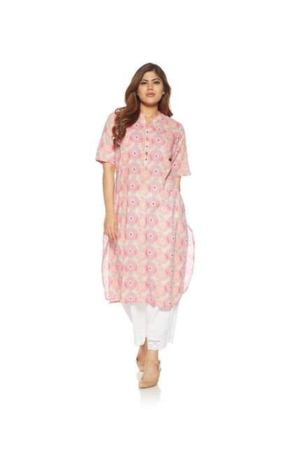 Diza curve by Westside Pink Marigold Print Kurta Diza curve by Westside Pink Marigold Print Kurta