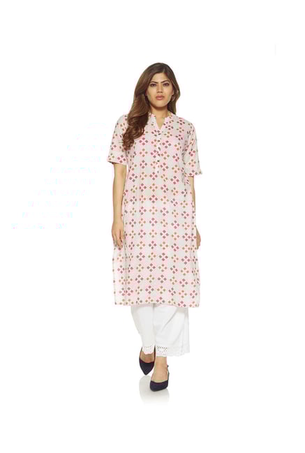 Diza curve by Westside Pink Diamond Print Kurta Diza curve by Westside Pink Diamond Print Kurta
