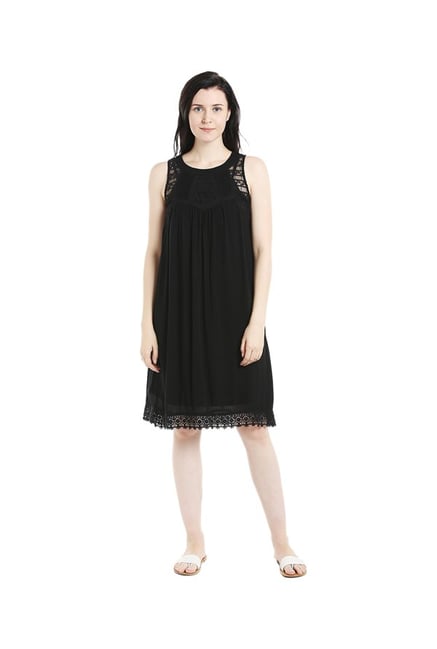 109 F Black Knee Length Dress 109 F Black Knee Length Dress