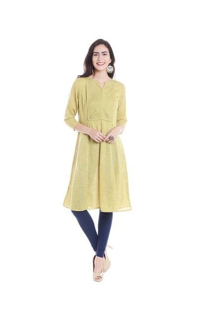 Fusion Beats Olive Textured Kurta Fusion Beats Olive Textured Kurta