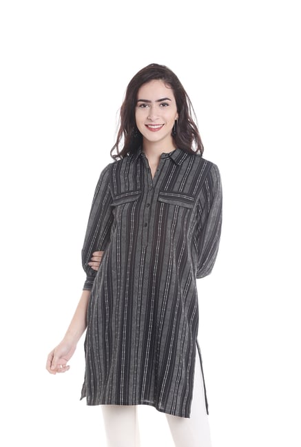 Fusion Beats Black Printed Tunic Fusion Beats Black Printed Tunic