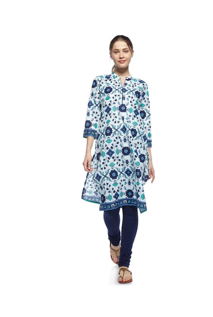 Zudio Blue Floral Kurta Zudio Blue Floral Kurta