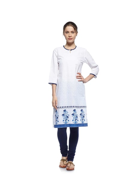 Zudio Blue Floral Print Kurta Zudio Blue Floral Print Kurta