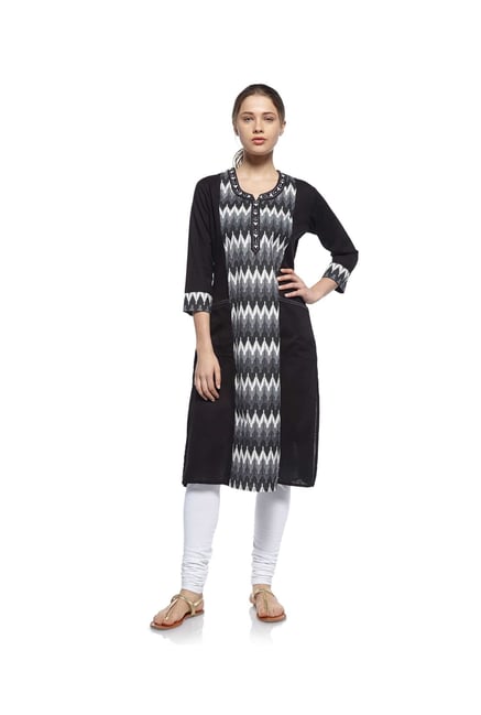 Zudio Black Chevron Kurta Zudio Black Chevron Kurta