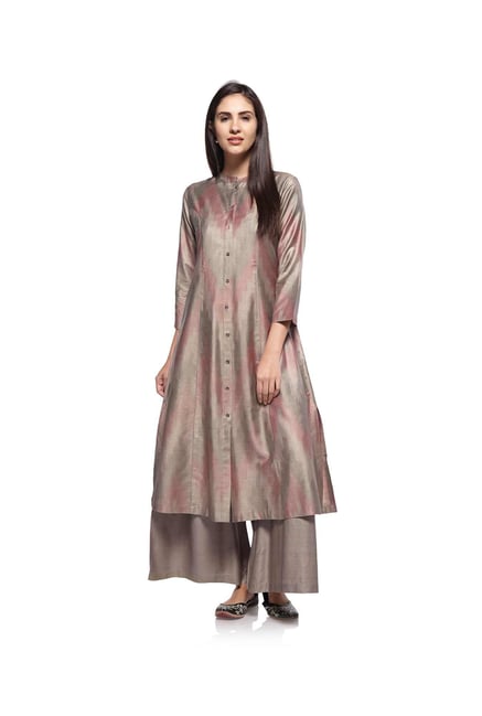 Zuba by Westside Dark Grey Kurta Zuba by Westside Dark Grey Kurta