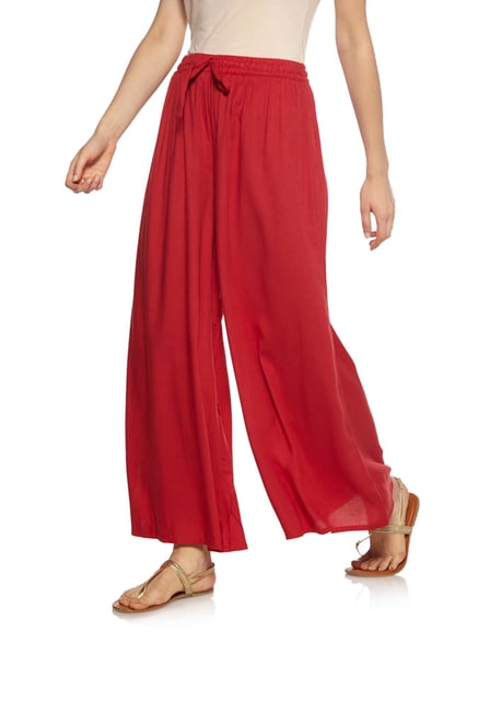 Zudio Maroon Palazzos Zudio Maroon Palazzos