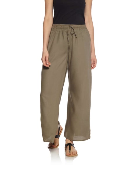 Zudio Grey Slim Fit Palazzos Zudio Grey Slim Fit Palazzos