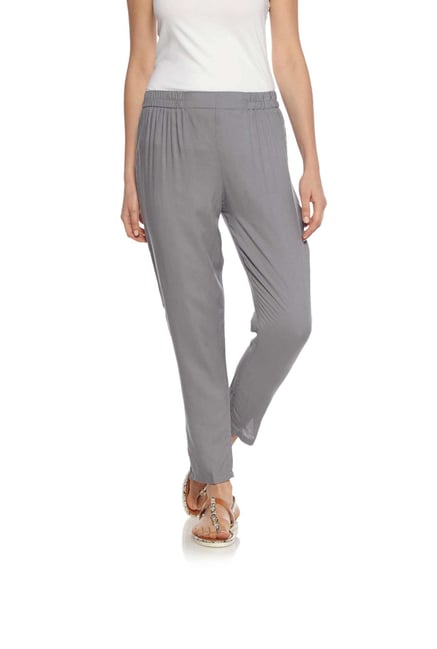 Zudio Grey Slim Fit Ethnic Pants Zudio Grey Slim Fit Ethnic Pants