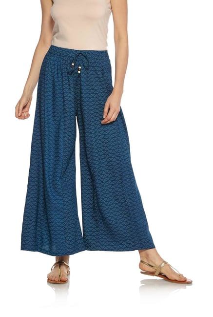 Zudio Blue Printed Palazzos Zudio Blue Printed Palazzos