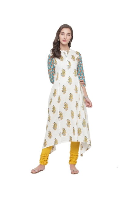 Varanga White Printed Cotton Kurta Varanga White Printed Cotton Kurta