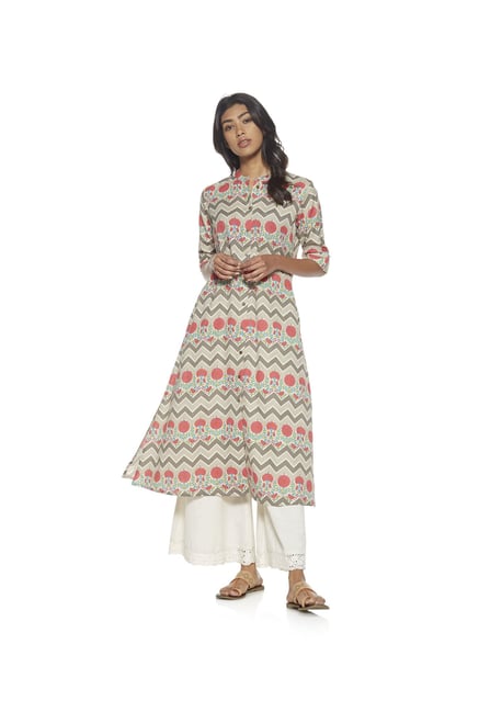 Utsa by Westside Pink Floral Printed Kurta Utsa by Westside Pink Floral Printed Kurta