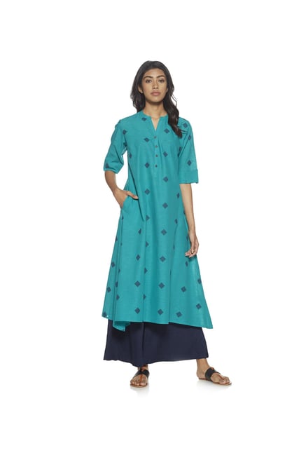 Utsa by Westside Turquoise Printed Kurta Utsa by Westside Turquoise Printed Kurta